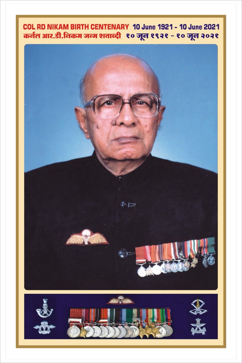 bhushan_gyan's tweet photo. Rich tributes Late Col RD Nikam #MaharRegiment on his100th birth anniversary-was great soldier&amp;social reformist-Has immensely contributed towards welfare of soldiers -Has left behind a formidable legacy-His 2 sons served in #MaharRegiment &amp; continue to serve society &amp; Veterans https://t.co/mFpciXOhKK