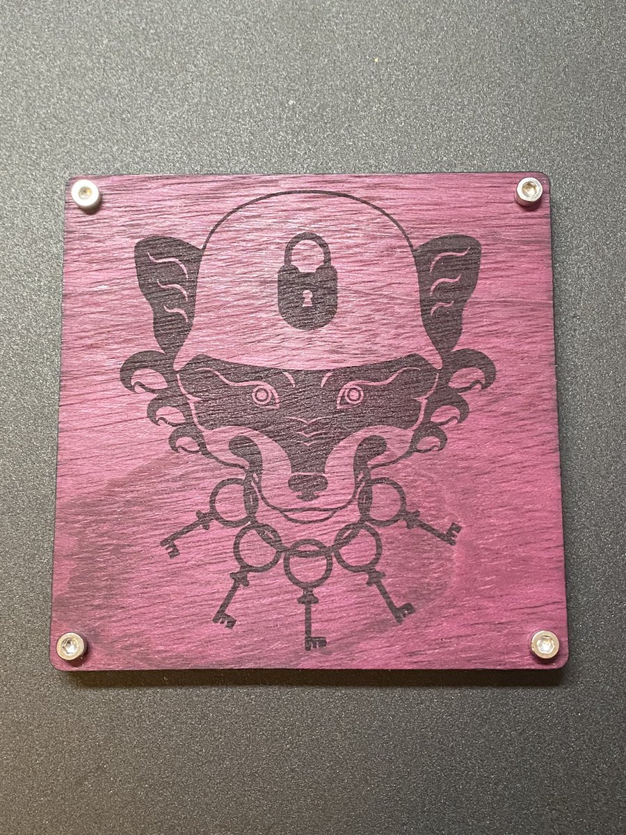 R0brBun7's tweet image. Hey Twitter friends. I’ve expanded into some swag for HooliganKeys that I think you’ll like. Locksport crafted coasters, and pinning trays! Look! There’s limited quantities of these, and they’re made of quality woods, and acrylic. HooliganKeys.com for more!