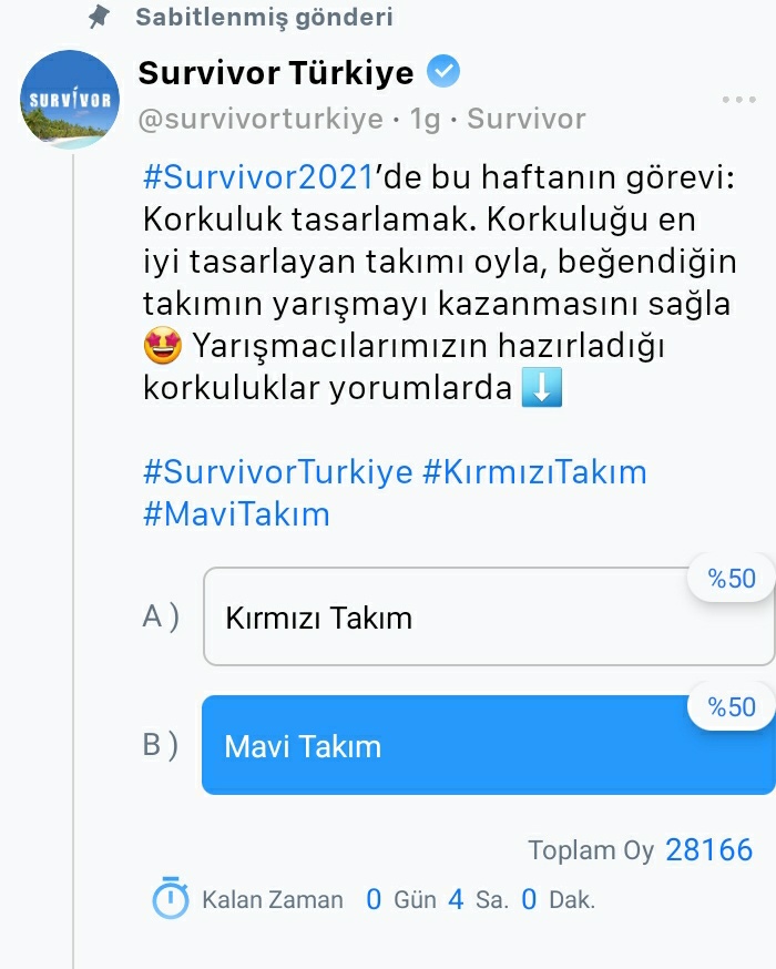 onlywantsgala_'s tweet photo. 4 saatten az bir süre kaldı !!!
OYUMUZU KULLANALIM
@survivorturkiye adlı kişinin gönderisine göz at:
https://t.co/d9usedQdCB
#AYRAZ #AYFC #YPFC #UTDFC #mavitakım https://t.co/zAypo67f4b