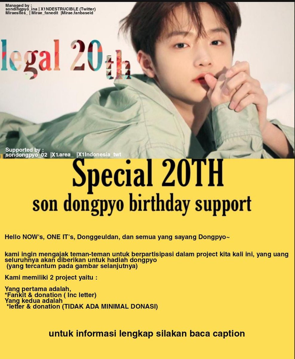 miramelynow_'s tweet photo. Hello NOW's, ONE IT's, Donggeuldan, dan semua yang sayang Dongpyo~ 

Kami akan mengadakan suatu project spesial untuk ulang tahun Dongpyo! 
Dan tentu saja kami sangat mengharapkan bantuan dari teman-teman semua! https://t.co/7IK2sP7cD0