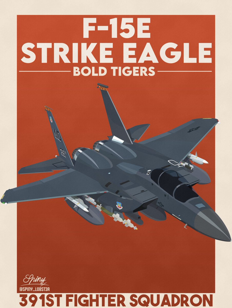 「F-15E ストライクイーグル!🤜🦅 」|✈️Spiny✈️のイラスト