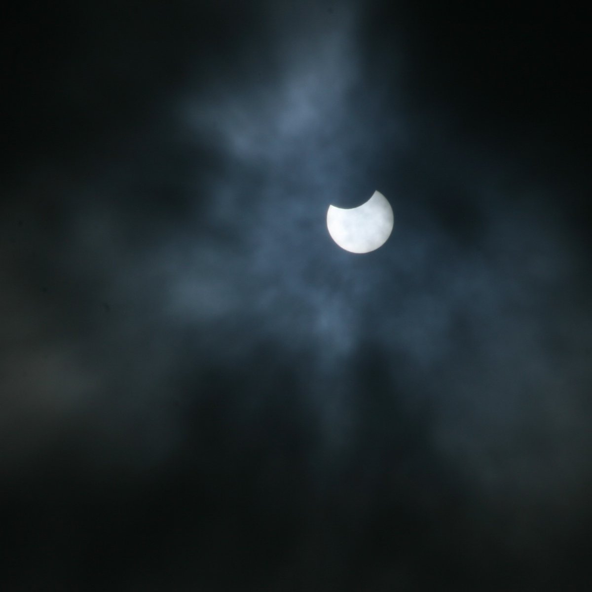 The Kitty-sun shining over the planet secretly ruled by cats :) #Eclipse