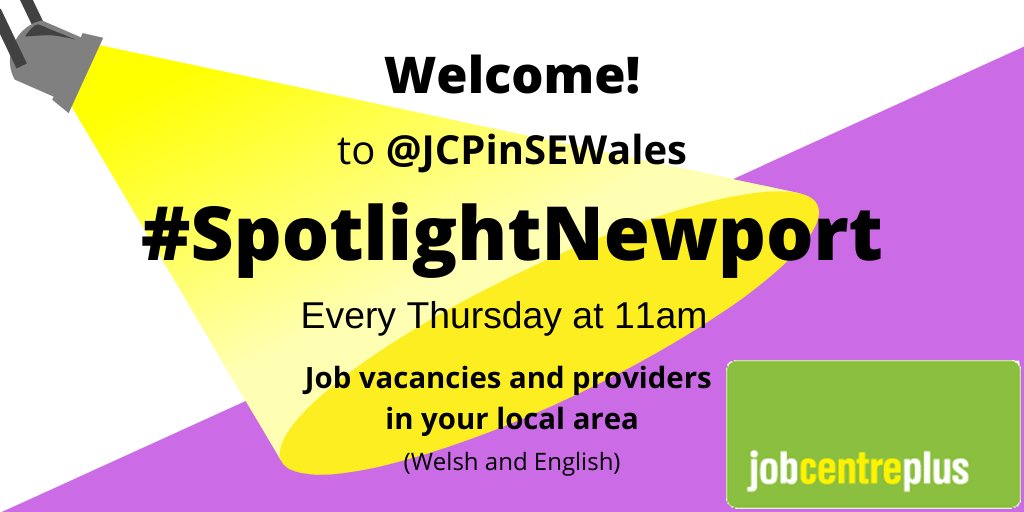 JCPinSEWales's tweet photo. Welcome to @JCPinSEWales #SpotlightNewport hour! Stay tuned for Jobs and Provider support in your local area! #NewportJobs https://t.co/pmESAWlclN