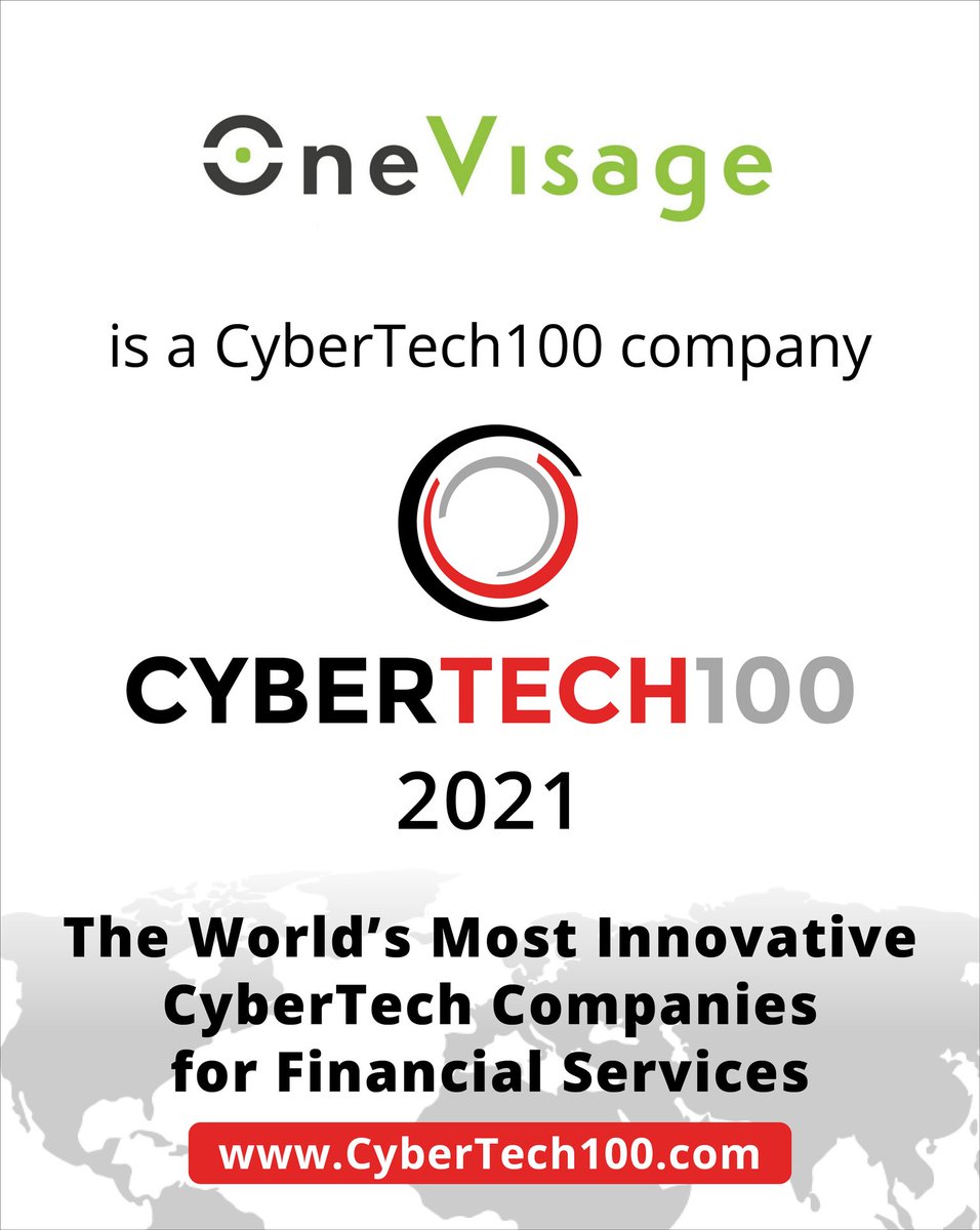OneVisage is proud to be amongst the most innovative #CyberTech100 companies in the world❗️ We keep going eradicating #phishing and #identity theft attacks to protect customers, employees and service providers 🛡️#cybertech100 #cybersecurity #3Dfacial #GDPR #dataprivacy #MFA