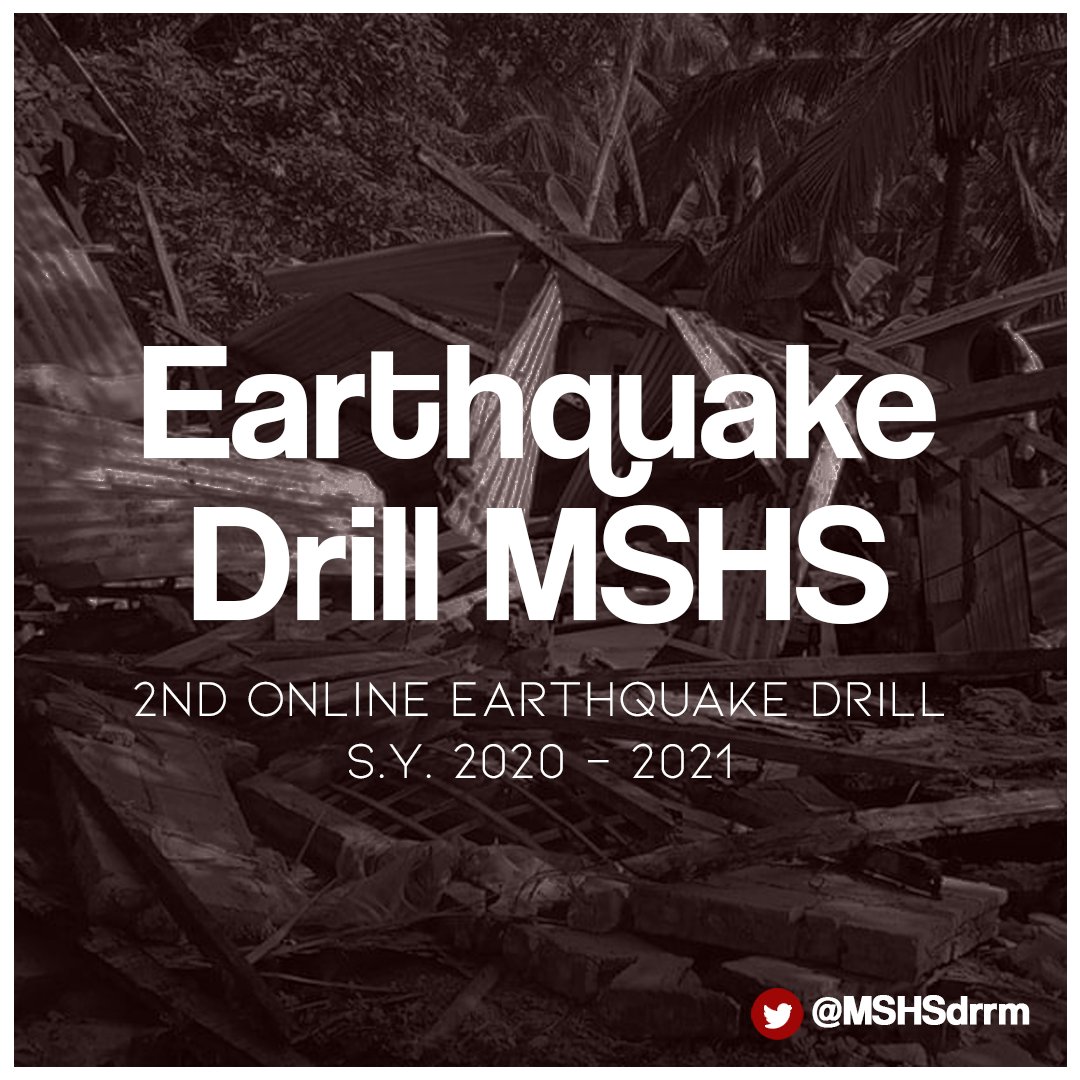 MSHSdrrm's tweet photo. Maraming salamat sa pakikilahok sa ating ginawang 
Online Nationwide Simulated Earthquake Drill!
Ang earthquake drill ay ginagawa para sa ating kahandaan sa lindol. Kahit walang face-to-face na klase, mahalaga pa rin na tayo ay maging handa para sa kahit na anong panganib. https://t.co/AHNLyKutHA