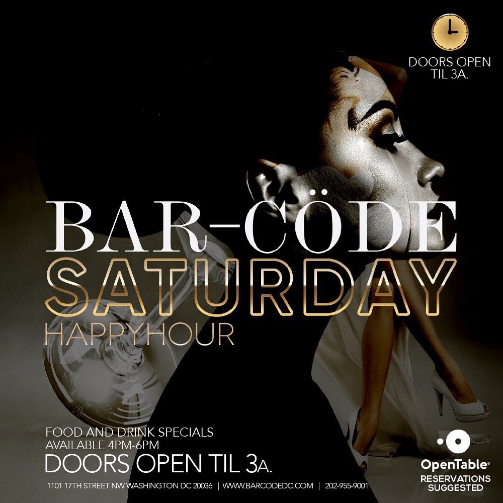 barcodedc's tweet image. This week at Barcode. Thursday- Sunday Happy Hour 4-6 pm.  Food and drink specials.  DJs and introducing Late Night menu!  Doors open til Late!  #washingtondc #wdc #happyhour #foodie #drinks #latenight @dchappyhours @BtchesWhoBrunch