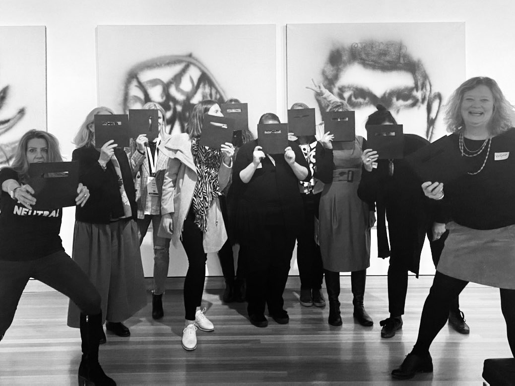 sidandned's tweet photo. A small but mighty breakout session today @_CMAG_ Participants asked to BRING IT and HACK into the #Nolan collection. Reframing practices because the museum professional as the gatekeeper of all knowledge is NO MORE 🌟🌟 @AMaGAnational #NolanHack #ParticipatoryPractice #AMAGA2021 https://t.co/lnzKpPIppT
