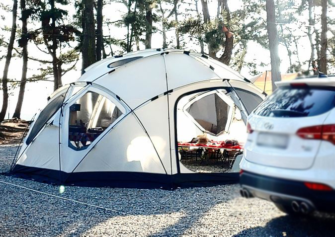 ヤクドーム550の新色ライトグレーの写真入手致しました！韓国ユーザー