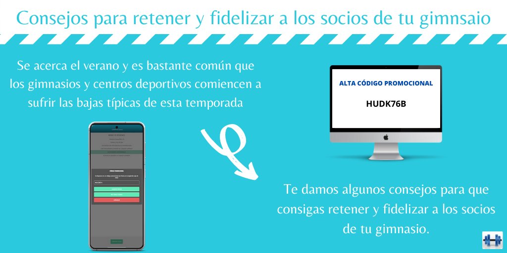 ismygym's tweet photo. 🚨🚨🚨En verano los centros comienzan a sufrir las bajas típicas de esta temporada🌞🏊🏼
❗Por eso, queremos darte algunos consejos para que consigas retener y fidelizar a los socios de tu gimnasio.❗
#ISMYGYM #Gym #Gimnasio #Fitness #SoftwareGym #AppGym #Códigopromocional https://t.co/kvPim0ZBkG
