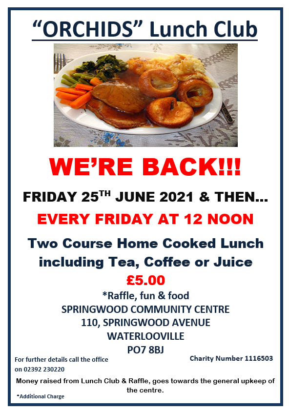 Springwood_CC's tweet image. Long time no tweet!! How is everyone? We're finally open and preparing in anticipation for June 21st 🤞 All going to plan, Orchids Lunch club will be back on Friday 25th June 😃