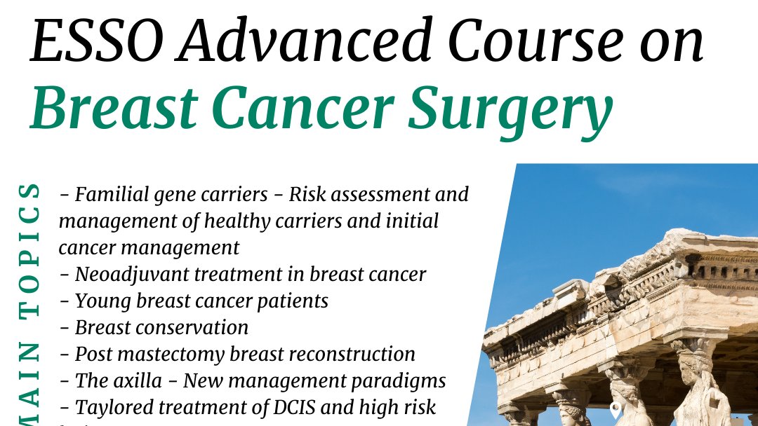 European Society of Surgical Oncology (ESSO) (@essonews) on Twitter photo 🔜🔜🔜Advanced #breastcancersurgery!
🗓️25-27 NOV 2021 in 🇬🇷
essoweb.org/courses/
<a href="/BreastMe4/">SoMe4Breast</a> <a href="/surgery_breast/">Breast Surgery International</a> <a href="/BreastAdvocate/">Breast Advocate</a> <a href="/Breastcancerorg/">Breastcancer.org</a> <a href="/breastcancer/">Breast Cancer</a> <a href="/BreastCancerNow/">Breast Cancer Now</a> <a href="/AlmaZois/">Άλμα Ζωής</a> <a href="/anthimid/">George Anthimidis</a> <a href="/uoaofficial/">University of Athens</a> 🔜🔜🔜Advanced #breastcancersurgery!
🗓️25-27 NOV 2021 in 🇬🇷
essoweb.org/courses/
<a href="/BreastMe4/">SoMe4Breast</a> <a href="/surgery_breast/">Breast Surgery International</a> <a href="/BreastAdvocate/">Breast Advocate</a> <a href="/Breastcancerorg/">Breastcancer.org</a> <a href="/breastcancer/">Breast Cancer</a> <a href="/BreastCancerNow/">Breast Cancer Now</a> <a href="/AlmaZois/">Άλμα Ζωής</a> <a href="/anthimid/">George Anthimidis</a> <a href="/uoaofficial/">University of Athens</a>