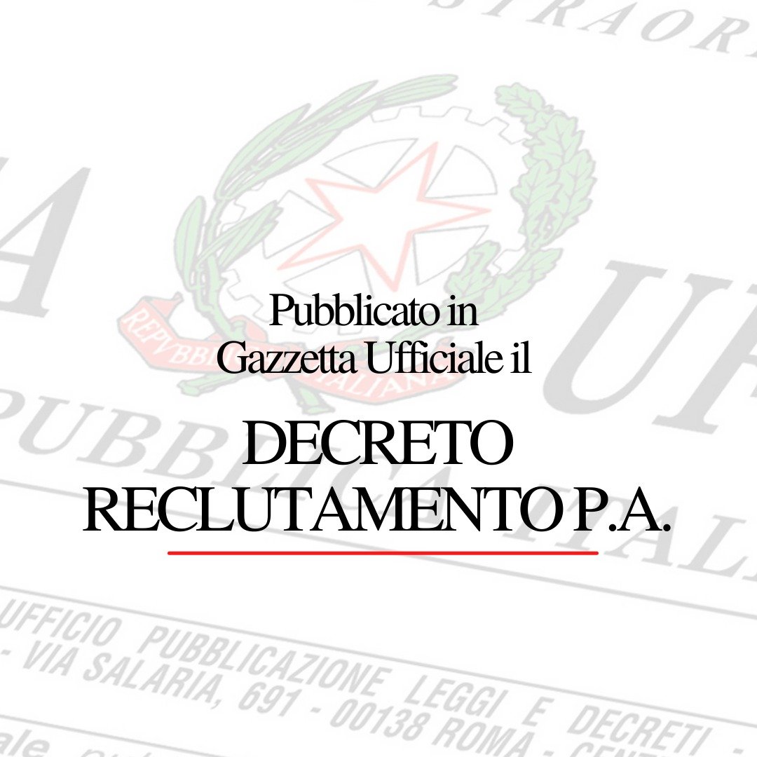 🔵È stato pubblicato in Gazzetta ufficiale, ed entra in vigore oggi, il #Dlreclutamento 👇

▶️gazzettaufficiale.it/atto/serie_gen…