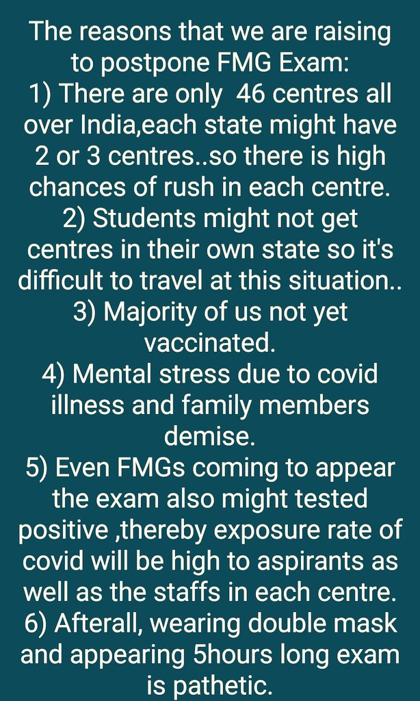 KarunAbraham's tweet photo. Our first demand must be reduction in passing % (30%)
@DrAsh_Mahendra 
@NidhiTanejaa 
#postponefmge
#postponefmgejune2021 
#postponefmgexam https://t.co/Eqkmyy140l