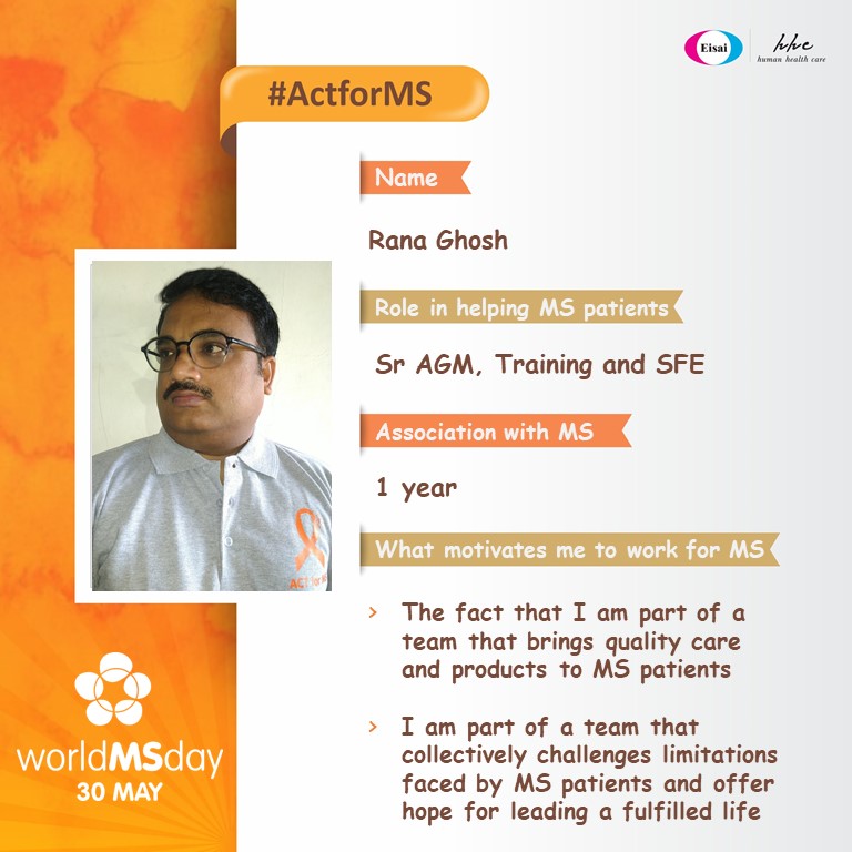 EisaiPharma's tweet photo. We all stand by the fact that Multiple Sclerosis is a debilitating condition with varied symptoms and early medical interventions can change outcomes in patients.
#Oneeisai #ActforMS #takesymptomseriously #msday2021 https://t.co/emaewZtwIb