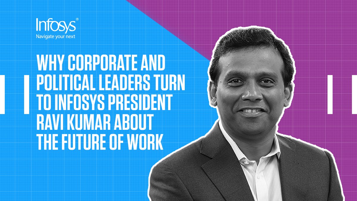 InfosysAmericas's tweet photo. "The key is hiring people who can learn how to learn.” says @imravikumars, Infosys, as he shares trends and ways for organizations to drift towards the #futureofwork. https://t.co/wqPZmQrcB9 #ReskillRestart https://t.co/cWAZdAQCTP
