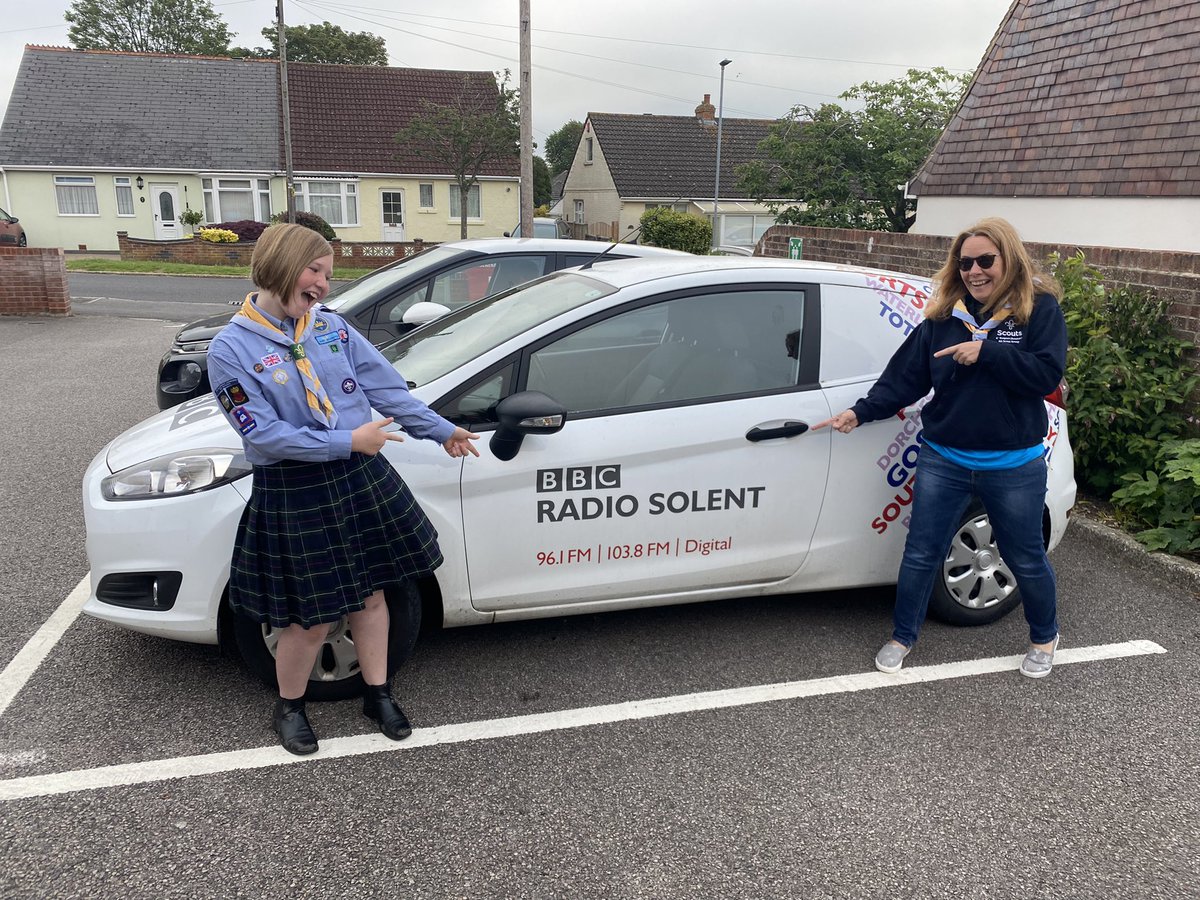 Up next, 12-year-old Maggie and adult volunteer Lisa from <a href="/GosportScouts/">Gosport Scouts</a>. 

They’ll be live on <a href="/BBCRadioSolent/">BBC Radio Solent</a> at 07:37.
