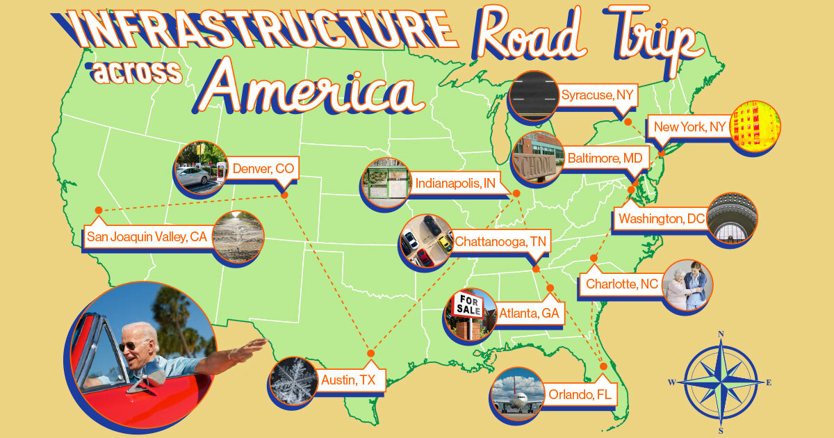 CityLab's tweet photo. These 12 infrastructure projects could make the United States more equitable and livable https://t.co/WabHD8x6qc https://t.co/0pxm5JkdOk