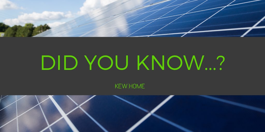 KewHome's tweet image. 𝗗𝗜𝗗 𝗬𝗢𝗨 𝗞𝗡𝗢𝗪...?
The right set-up of solar panels can easily add a few thousand pounds to the value of your home, and can be connected to a smart device, enabling the user to maximise the efficiency of the panels.