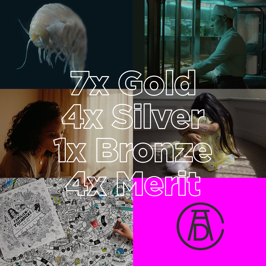 Die ADC Annual Awards haben ihre Ergebnisse veröffentlicht. 7 Gold, 4 Silber, 1 Bronze, 4 Merit und einmal Best of Discipline für die BBDO Group Germany 🎉.