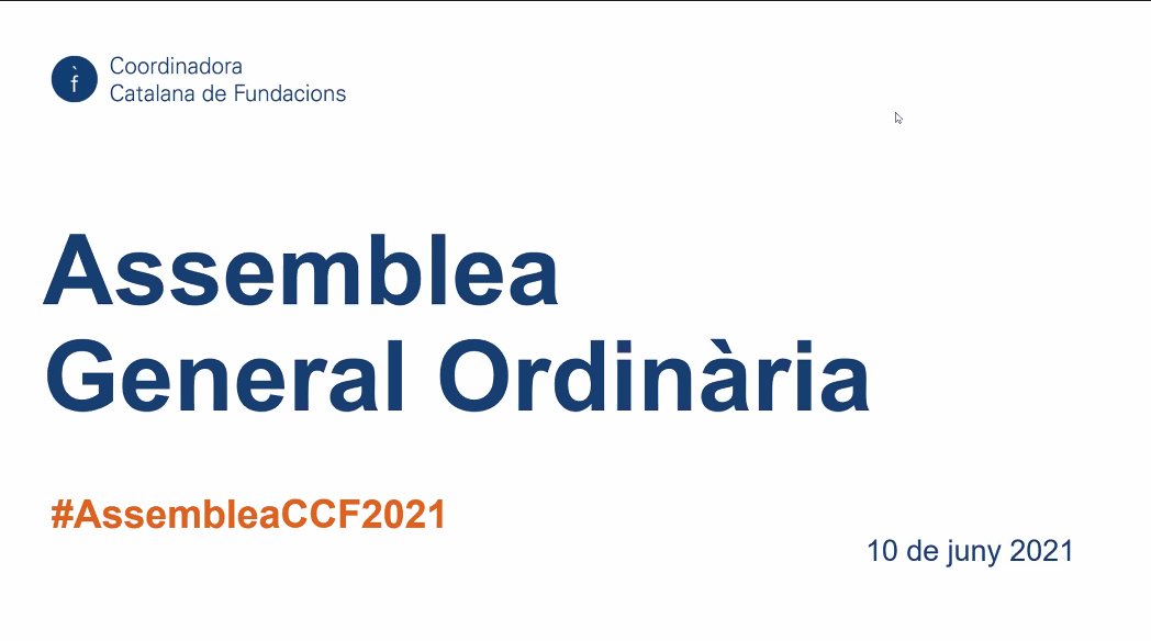 CCFundacions's tweet photo. 📌Tot a punt per celebrar l'Assemblea General Ordinària de la @CCFundacions.
⏲️Comencem a les 9.30h. https://t.co/pBnVh3U5Vf