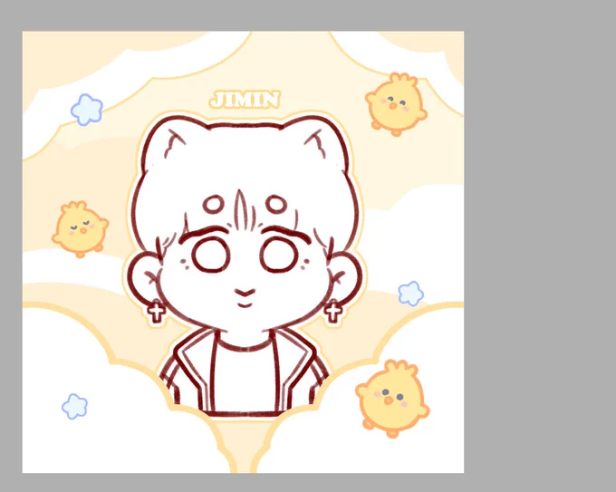 First time designing background 🥺🥺✨✨💗💗 