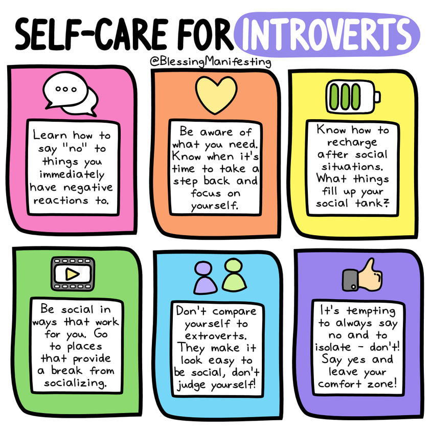 rowanconsult's tweet photo. Self-care tips for introverted people👇 

#selfcare #wellbeing #introvert https://t.co/y0efXgFoVR