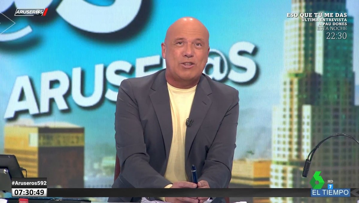 .<a href="/AruserosLaSexta/">Aruser@s</a> firma un 16,3% de cuota de pantalla, siendo la emisión con MAYOR SHARE de laSexta. El programa de Alfonso Arús y compañía es la SEGUNDA OPCIÓN de la mañana con más de 370.000 espectadores.

| #Audiencias |