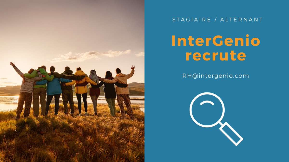 Tu es #étudiant ? Tu cherches un #stage, une #alternance, un service civique dans la com, le marketing, le web, le commerce pour la rentrée ?😁

La #startup InterGenio recrute ! Envoi ta lettre de motivation et ton CV à l'adresse suivante RH@intergenio.com😉

#recrutement #job