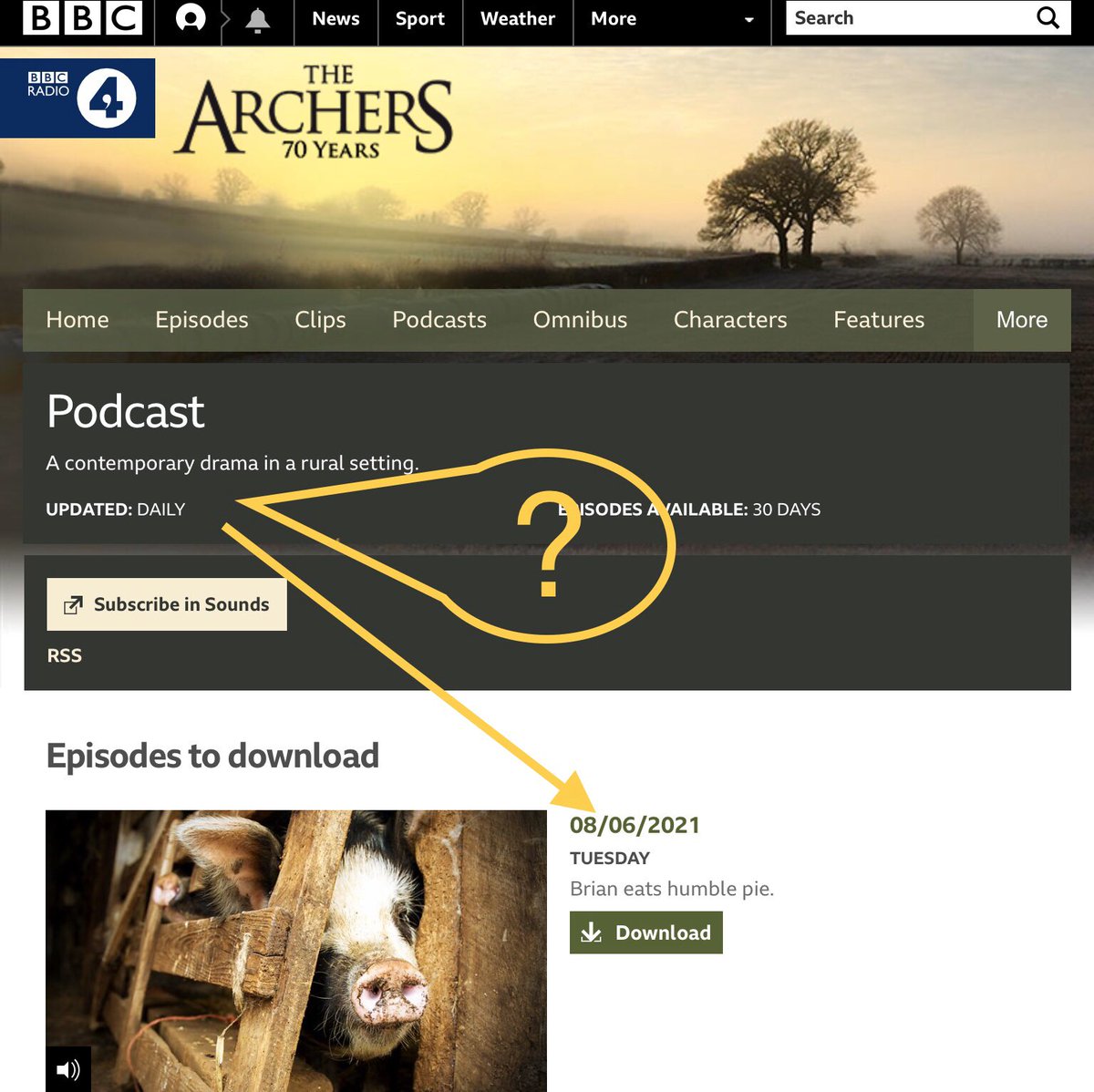 <a href="/rororoses/">Roses</a> <a href="/Kosmo100/">𝑲𝒐𝒔𝒎𝒐</a> <a href="/realpassiona/">Bubbles🇦🇺🇳🇵</a> <a href="/BBCTheArchers/">The Archers</a> Still not here. #TheArchers <a href="/BBCTheArchers/">The Archers</a>