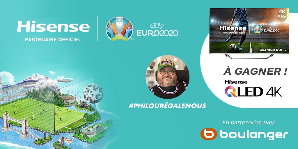 philousports's tweet image. Envie de regarder les matchs sur un écran qui a la classe ? 
Avec @boulanger on vous offre la possibilité de gagner un tv Qled 50 pouces @hisenseFrance à l’approche de #FRAALL 
Pour jouer rt avec #philouRegaleNous +follow @boulanger et @hisenseFrance  tirage demain soir