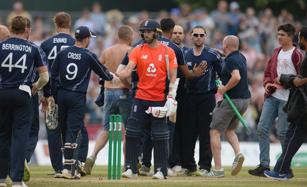 ICC's tweet photo. This day in 2018, Scotland beat the then No.1 Men's ODI side, England, for the first time in international cricket 👏

Calum MacLeod, who was adjudged Player of the Match, starred with a sensational 140* 🤩 https://t.co/5ERaCk4P4G