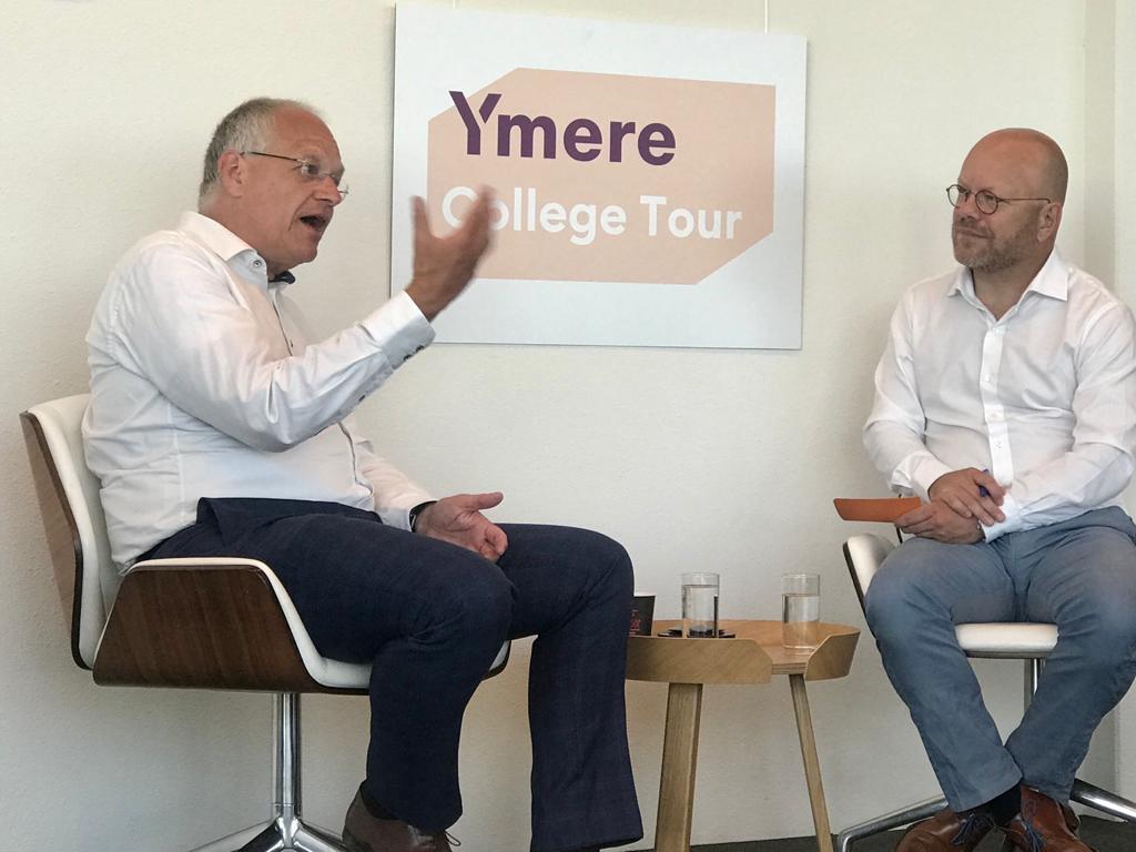 Kennismaking met onze nieuwe directievoorzitter Erik Gerritsen tijdens Ymere College Tour. Hij brengt veel energie en enthousiasme! #welkom