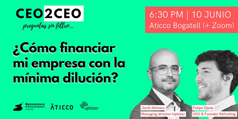AticcoWorkspace's tweet photo. 💥¡Hoy llega la primera charla #CEO2CEO>Preguntas sin filtro! Un nuevo formato de eventos organizado junto a @NetmentoraCat.
En esta sesión contaremos con @JordiAltimira (@UpBizor) y Felipe Ojeda (@Refruiting).🙌
🕡18:30h.
📍Aticco Bogatell
Registro👉https://t.co/sAb4Mry9Vr https://t.co/PZbZZPEden