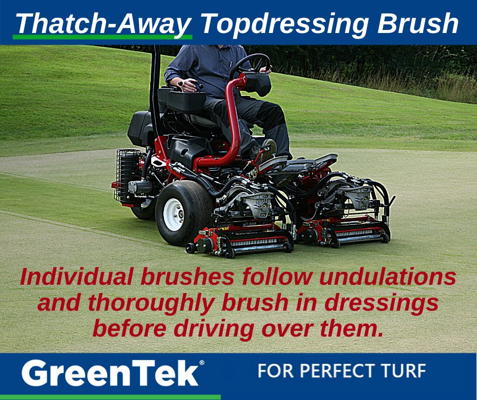 Use ThatchAway top dressing brushes on your greens for speed and cleanliness.

 greentek.uk.com/products/thatc…

Contact us for more information or to arrange a demonstration on 0113 267 7000 or info@greentek.uk.com

#greentek #thatchaway #topdressing
Video:   youtu.be/ai6h9163JSI