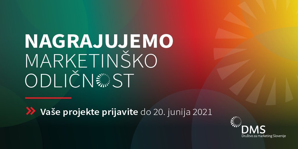 Priprava prijave za [MARKETINŠKA ODLIČNOST] je celovit postopek, uporabna pa je tudi za temeljit pregled projektov in delovanja marketinga v podjetju. 
Vabljeni k prijavi svojih odličnih projektov ➡ bit.ly/3c1cjbm