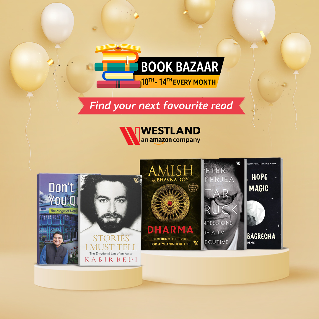 WestlandBooks's tweet photo. Find your next favorite read from a range of exciting options at the Amazon Books Bazaar! Start browsing now and pick your read soon: https://t.co/RyzSxIceNy

@kabirbedi @ashishnbagrecha @NishantJain1111 @authoramish

 #AmazonBookBazaar #BooksToRead #NewBooks https://t.co/NZmqWLBPK7