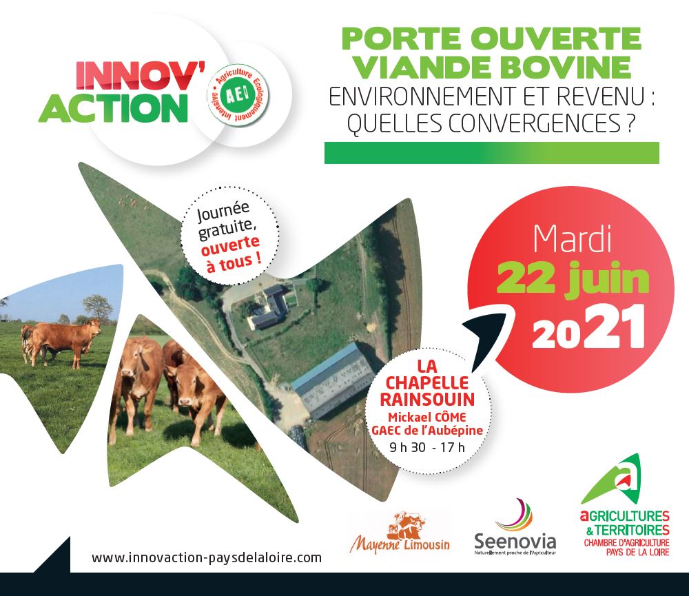 [INSCRIVEZ-VOUS] Porte ouverte #InnovAction #ViandeBovine en Mayenne - RDV le mardi 22 juin à la Chapelle-Rainsouin ! Au programme "Environnement et revenu : quelles convergences ?" Il est encore temps de vous inscrire 👉 bit.ly/3gnZx7U
<a href="/seenovia/">Seenovia</a>