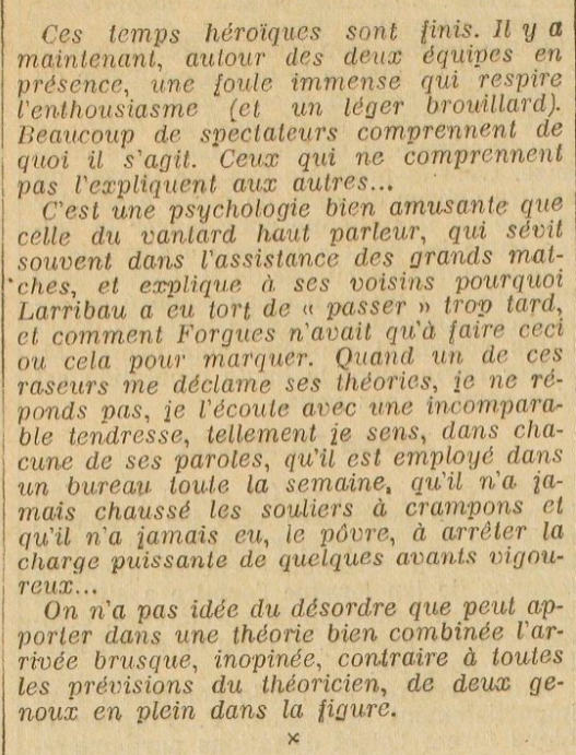 "Beaucoup de spectateurs comprennent de quoi il s'agit.
Ceux qui ne comprennent pas l'expliquent aux autres"