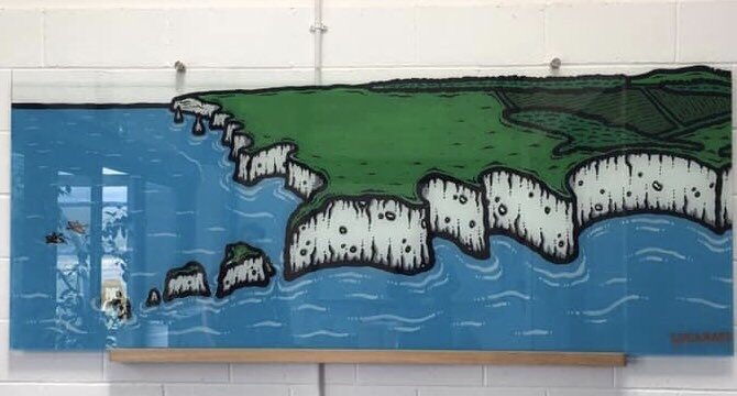 <a href="/foreadventure/">Fore / Adventure</a> Our own office artwork by <a href="/LucanArt/">Miroslav Lucan</a> which even has two kayaks out there.