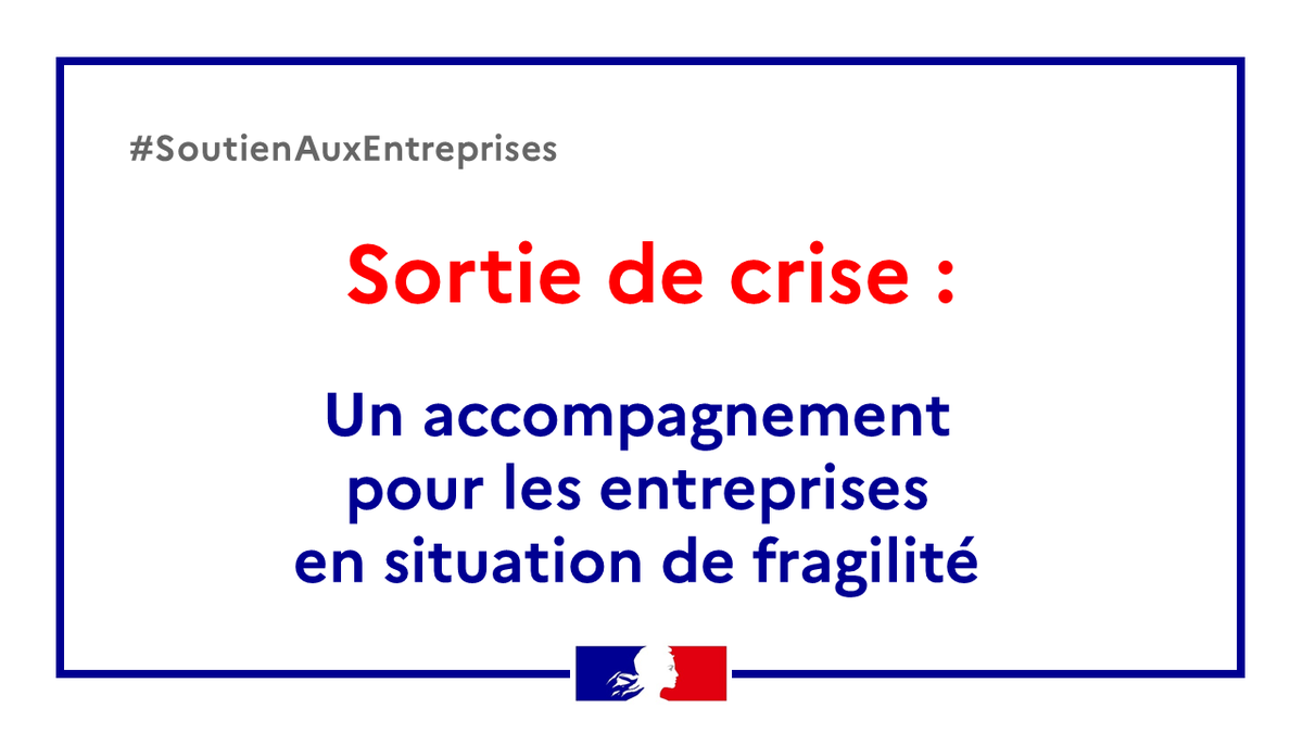 Economie_Gouv's tweet photo. Soutien aux #entreprises | Un plan d’action a été mis en place pour accompagner les entreprises en situation de fragilité dans la sortie de crise.  
Plus d'infos 👉 https://t.co/KbujCGTTVe https://t.co/emvt9MgjKK