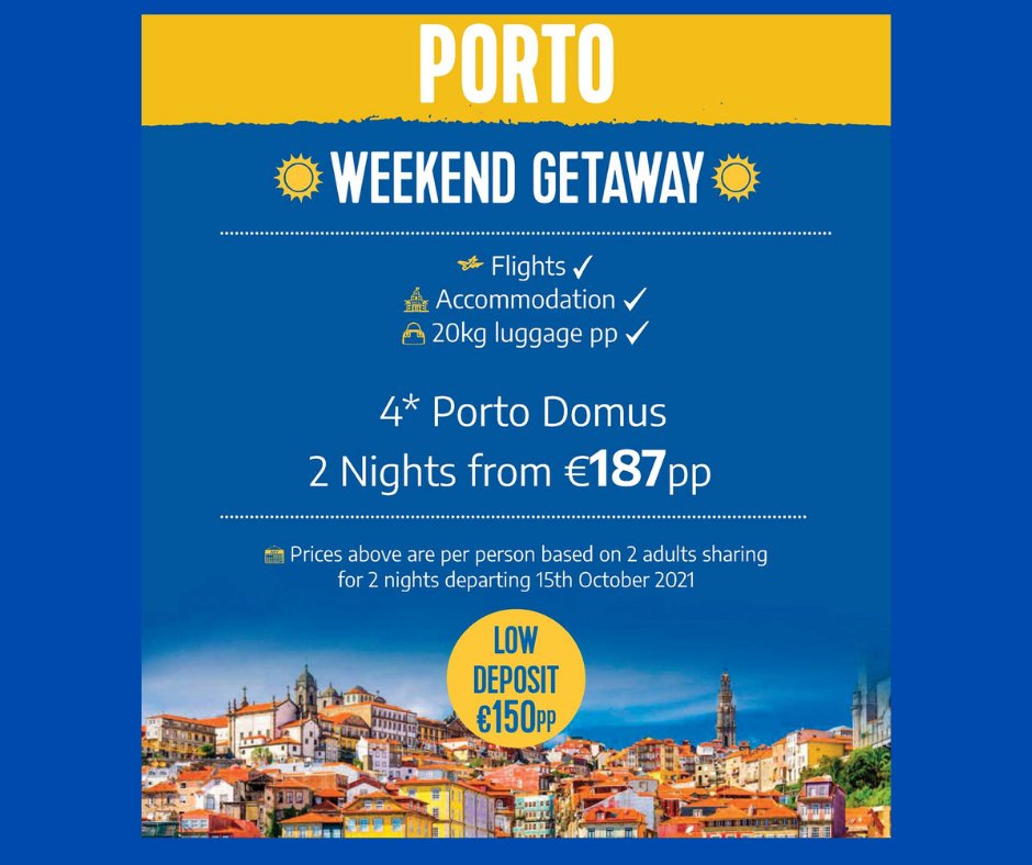 👍 2 night escape to Porto this October - Yes please!

#porto #timetoescape #portugalholidays #passportready