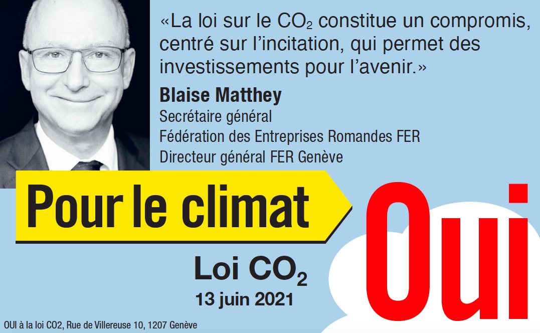 OuiloiCO2's tweet photo. Les entrepreneurs romands et la @FERGeneve appellent à voter OUI à la loi #loiCO2. Elle est raisonnable et présente des avantages pour l’économie. #pourleclimat @blaise_matthey @LoiCO2Oui @PLR_Geneve @PLR_Suisse @economie_suisse https://t.co/KIz3KXn211