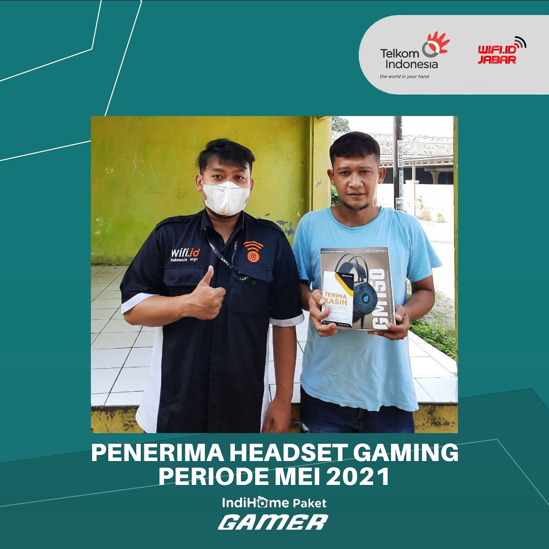 wifi_idjabar's tweet photo. Selamat kepada Bpk. Ajat Sudrajat berhak menerima headset gaming periode Mei 2021 @buana6407
powered by : @wifiidjabar
#wico #wifiid #jabar #tregtilu #newnormal #normalbaru #staysafe #wiconers https://t.co/LD2WL33uzF