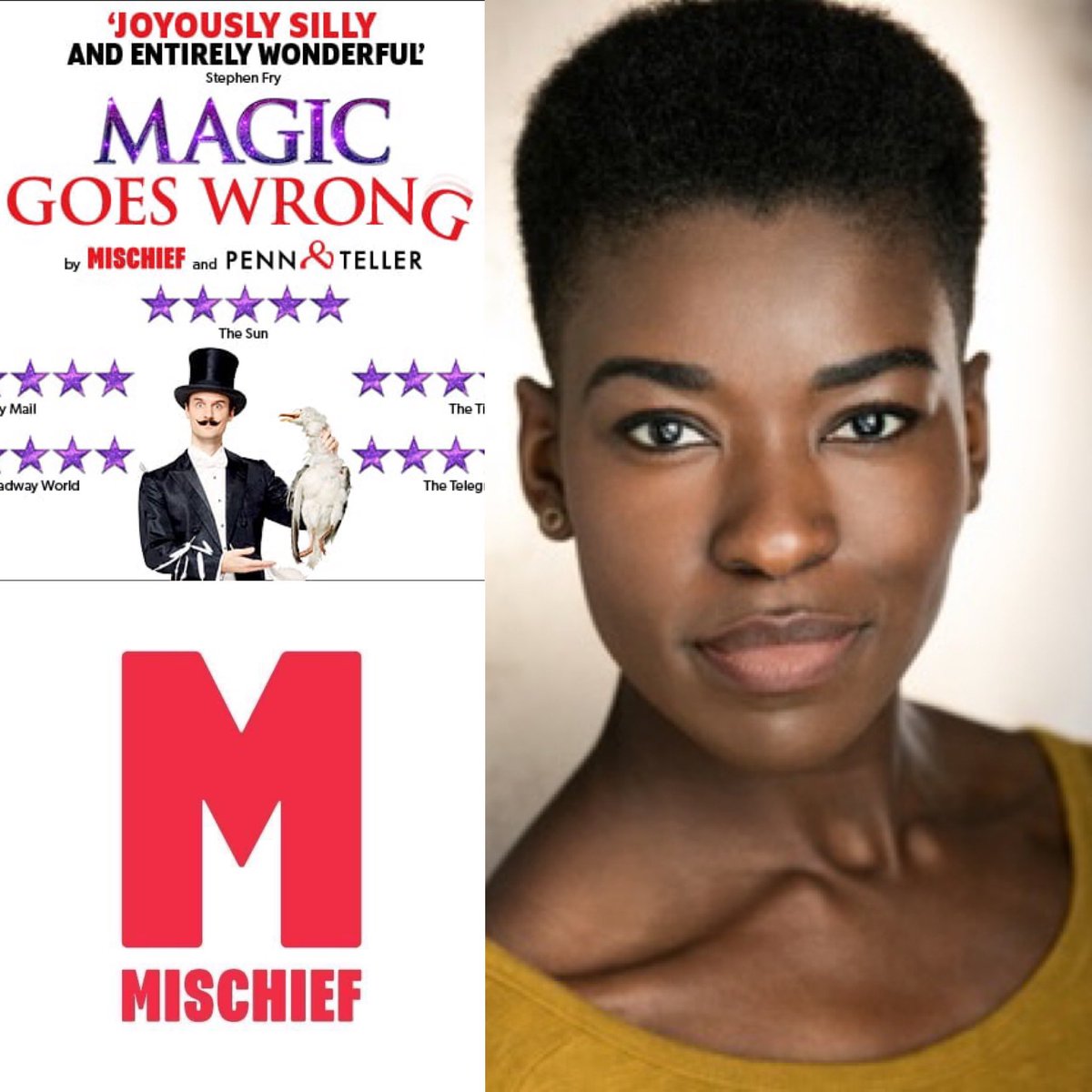 Delighted to announce that Jocelyn Prah has started rehearsals for Mischief’s ‘Magic goes Wrong’ UK tour, playing the role of Spitzmaus. Opens at The Curve July 16th. @jocelynprah <a href="/magicgoeswrong/">Magic Goes Wrong</a> <a href="/mischiefcomedy/">Mischief</a> <a href="/CurveLeicester/">Curve</a>