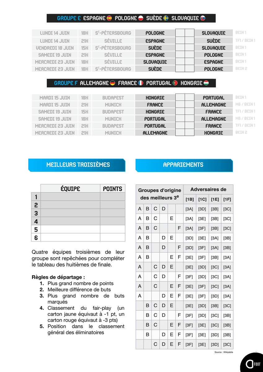ActuFoot_'s tweet photo. J-1 avant l'#EURO2020, qui commencera par un choc entre la Turquie et l'Italie ! 🔥

On vous met la dernière version de notre calendrier des matches à télécharger et remplir, que vous avez été nombreux à nous (re)demander 👉 https://t.co/xPBVvwyf1a https://t.co/cPUHoMFslb