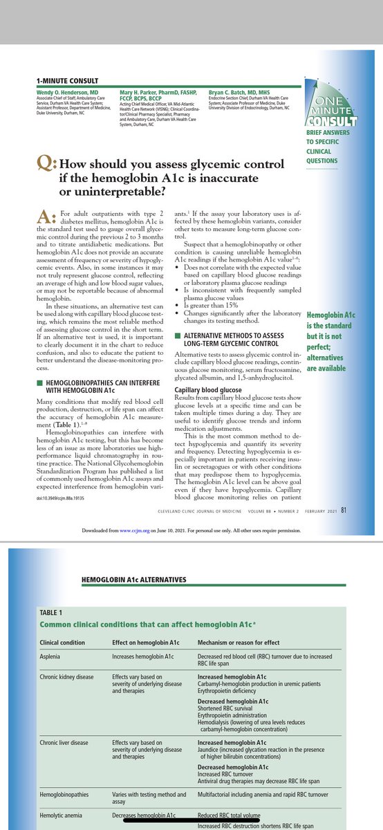 aequanimitasmd's tweet photo. #endocrinology efectos sobre la HbA1c. De CCJM https://t.co/VktE6KvRX0