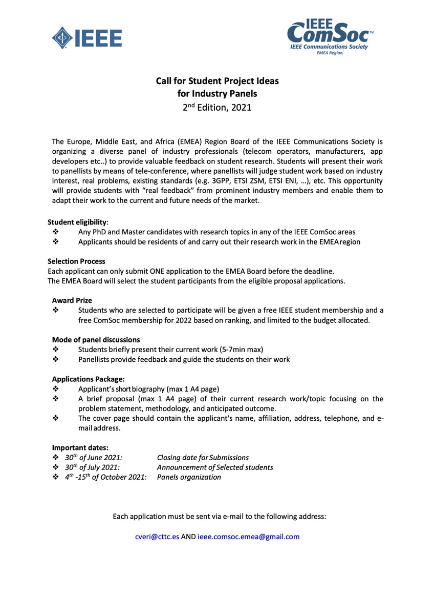 ieeecomsoc_emea's tweet image. The first edition was a big success. So, here we go again ...