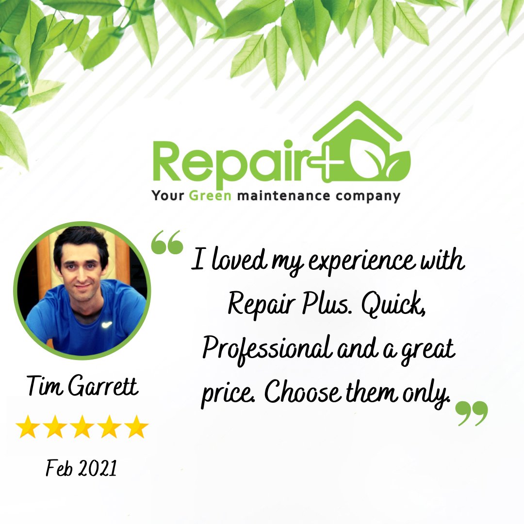Repair_Plus's tweet image. Another fantastic review 😍😇
Choose #RepairPlus for all your #homemaintenance needs so you can focus on more important things 🏠 🧰 🛠✅
#GoGreen #Dubai #greeninitiative #savetheplanet #sustainability #ExpoDubai