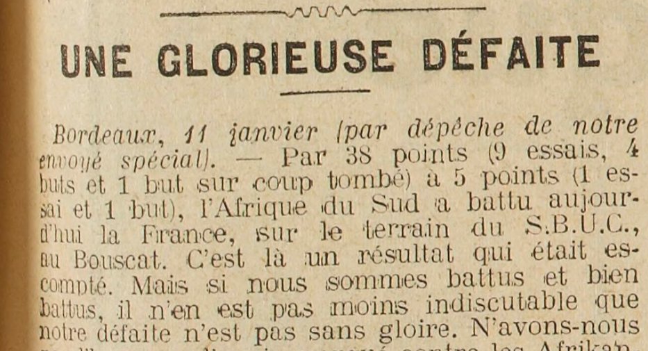 Chère <a href="/FFLose/">Fédé 🇫🇷 de la Lose</a> , j'ai fort entendu parler de votre redoutable association.

N'ayant pour ma part jamais gagné le moindre match international en rugby, je m'enquiers des conditions pour vous rejoindre.

Je joints à mon dossier cette coupure de presse

André.