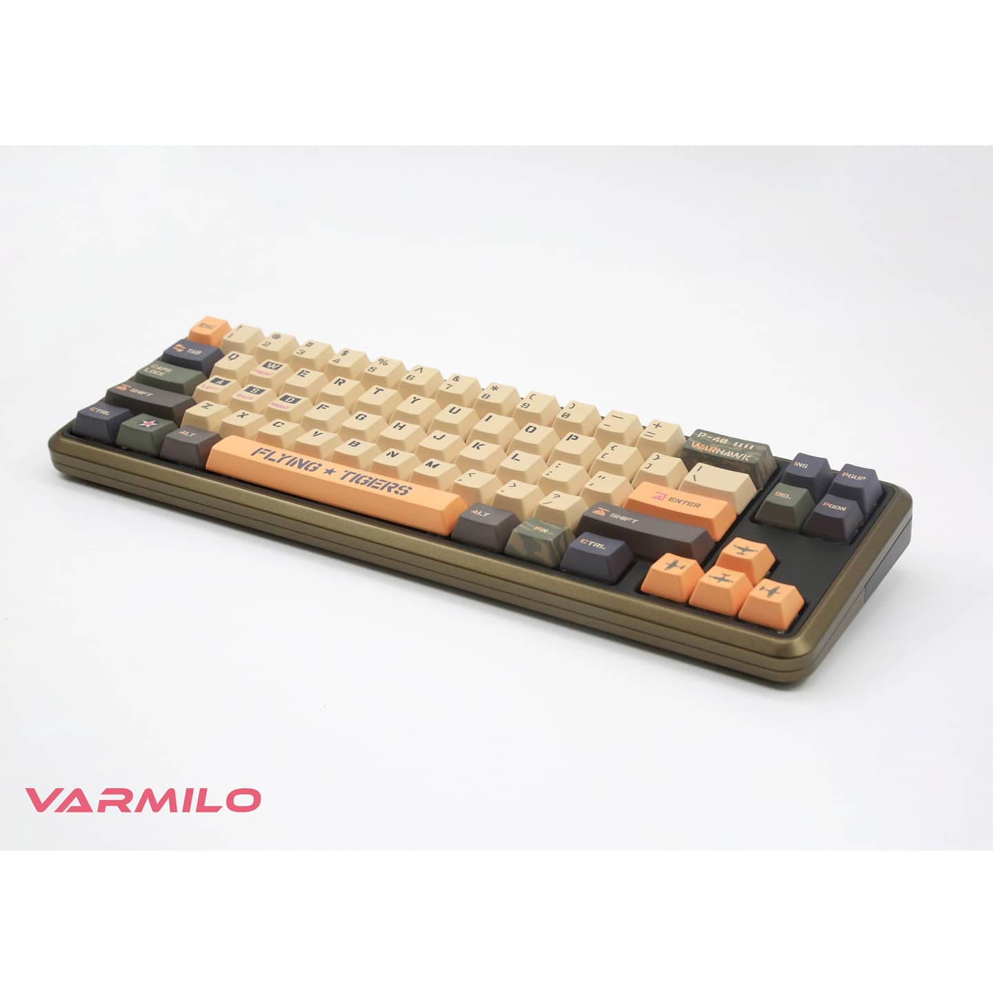 キーボード Varmilo Sword 2-87 Flying Tiger Varmilo Sword 2-87 Flying Tigers White LED TKL Dye Sub PBT